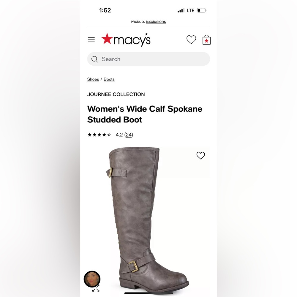 NWOB Studded Boots by Journee - Picture 4 of 6